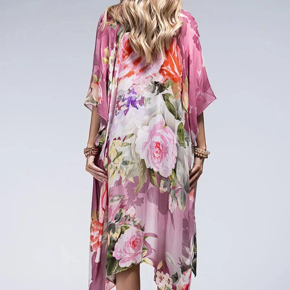 Rose Garden Dainty Floral Kimono - Picture 5 of 5